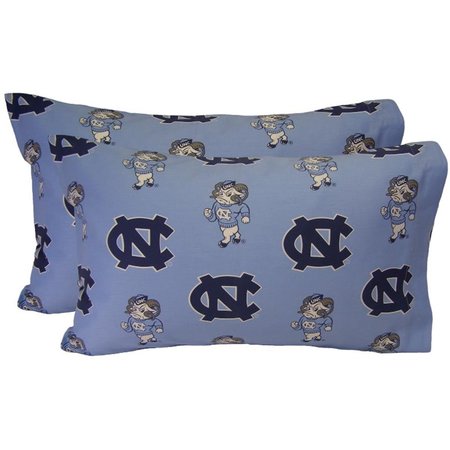 COLLEGE COVERS College Covers NCUPCSTPR UNC Printed Pillow Case- Set of 2- Solid NCUPCSTPR